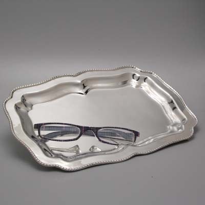 Cornici in argento: Vassoio Porta Posta Sagomato Sheffield 16x24 3445 -
